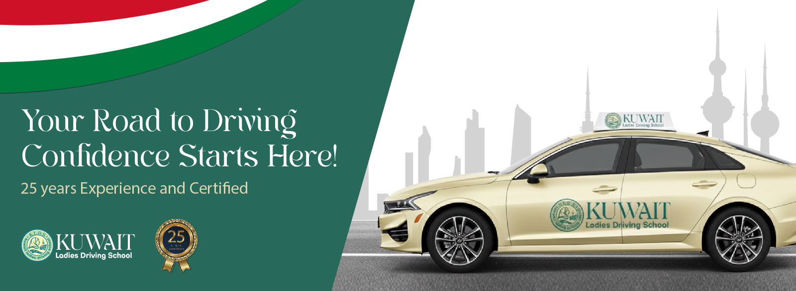 kuwait ladies driving training banner